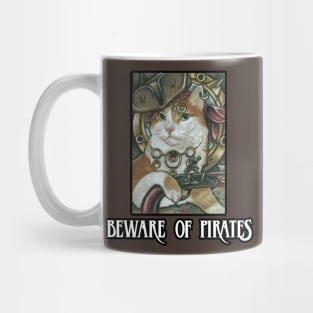 Pirate Cat - Design 1 - Beware of Pirates Mug